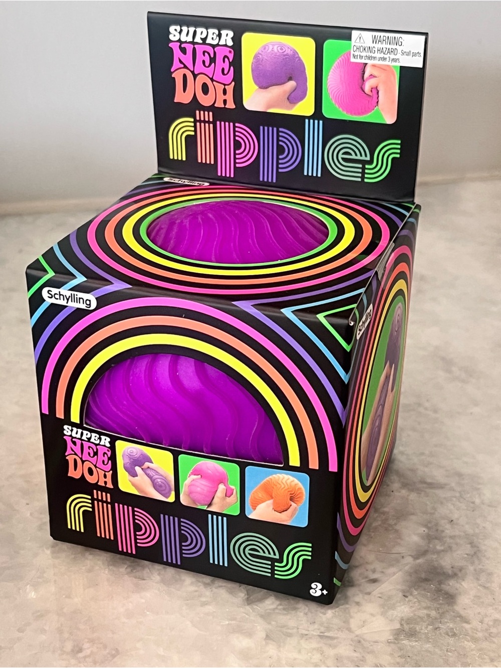 Super NeeDoh Ripples Sensory Ball - Purple - Large